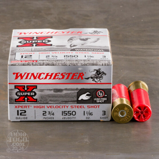 25rds – 12 Gauge Winchester Super-X Waterfowl 2-3/4" 1-1/16 oz. #3 Shot Ammo