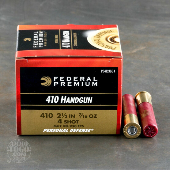 200rds – 410 Bore Federal Premium Personal Defense 2-1/2" 7/16 oz. #4 Shot Ammo 