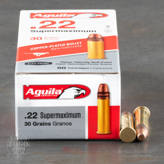 50rds - 22LR Aguila Super Max 30gr. Hyper Velocity Solid Point Ammo