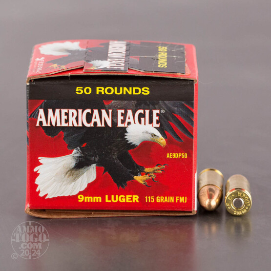500rds – 9mm Federal American Eagle (Trayless) 115gr. FMJ Ammo