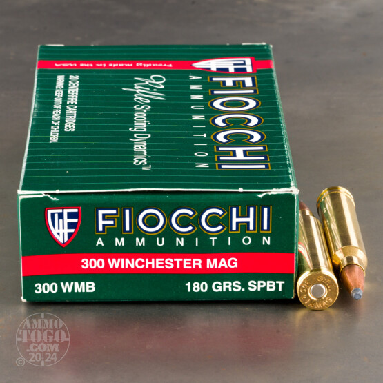 20rds – 300 Win Mag Fiocchi 180gr. SPBT Ammo