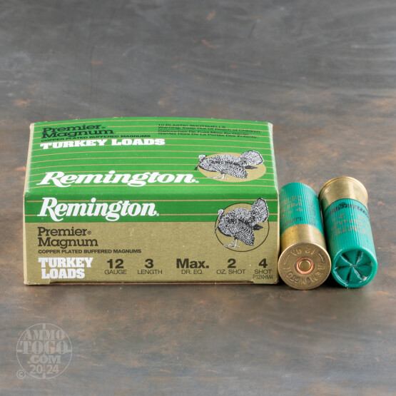 10rds - 12 Gauge Remington Premier Magnum Turkey 3" 2oz. #4 Shot Ammo