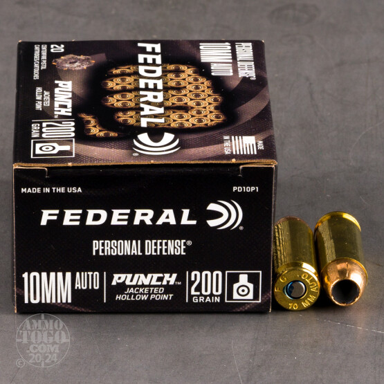 20rds – 10mm Federal Punch 200gr. JHP Ammo