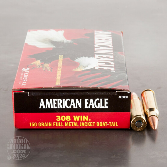 200rds - 308 Federal 150gr. FMJBT Ammo in .50 Cal Ammo Can