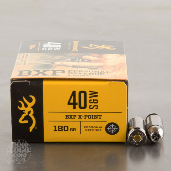 20rds - 40 S&W Browning BXP X-Point 180 Grain JHP Ammo