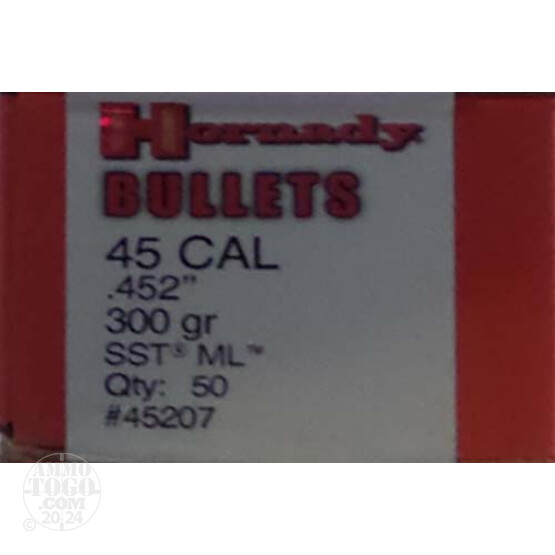 50pcs - 45 Cal Hornady 300gr. SST Muzzle Loader Bullets