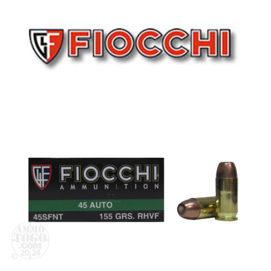 50rds - 45 ACP Fiocchi 155gr Sinterfire Leadless Frangible Ammo