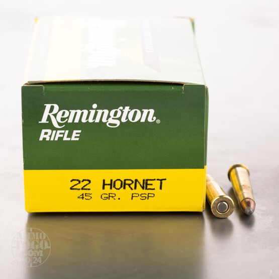 50rds - 22 Hornet Remington Rifle Express 45gr. Pointed Soft Point Ammo
