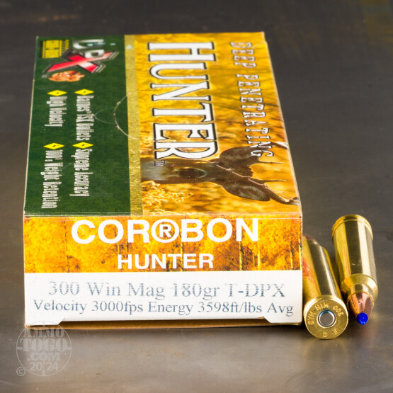 20rds – 300 Win Mag Corbon Hunter 180gr. DPX-T Ammo