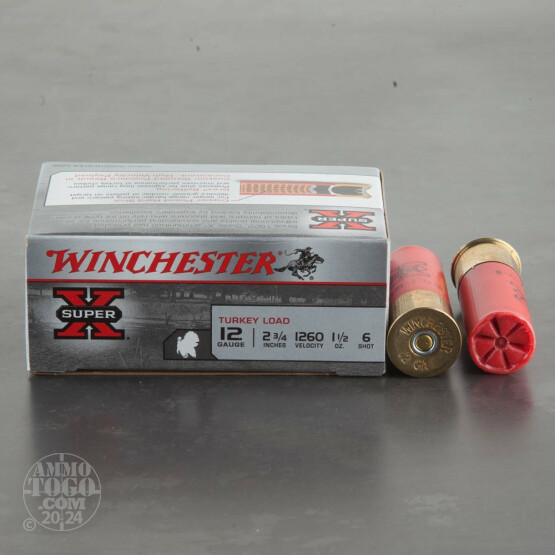 10rds - 12 Gauge Winchester Super-X 2 3/4"  1 1/2oz.  #6 Turkey Load
