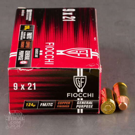 50rds – 9x21mm IMI Fiocchi 124gr. FMJTC Ammo