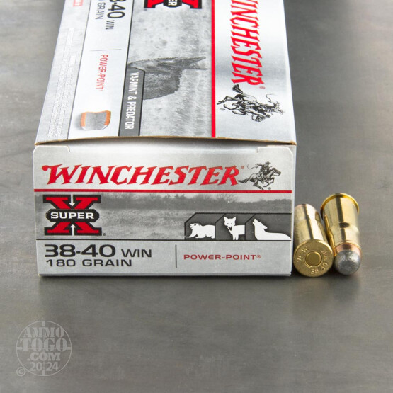 50rds - 38-40 Winchester Super-X 180gr. Power Point SP Ammo