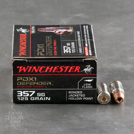 200rds - 357 SIG Winchester Elite 125gr. PDX1 Bonded JHP Ammo