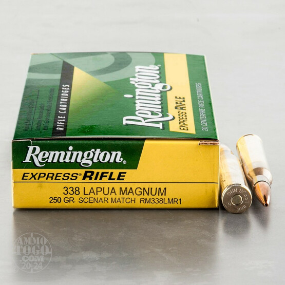 20rds - 338 Lapua Mag Remington 250gr. Scenar Match Ammo