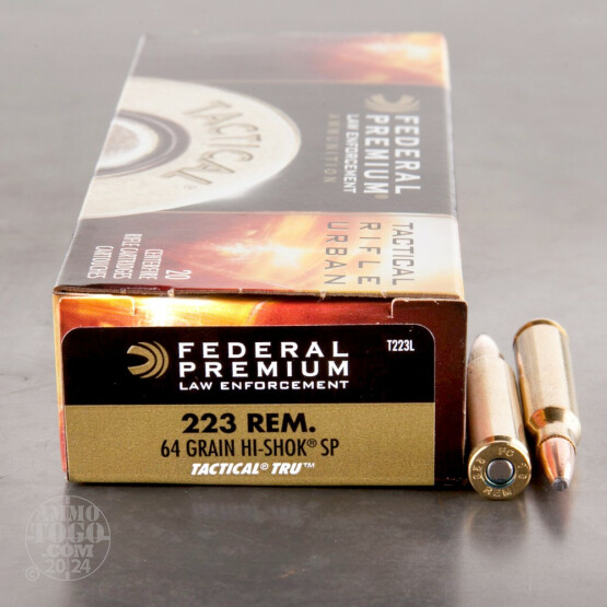 200rds - .223 Federal LE Tactical TRU 64gr. SP Ammo