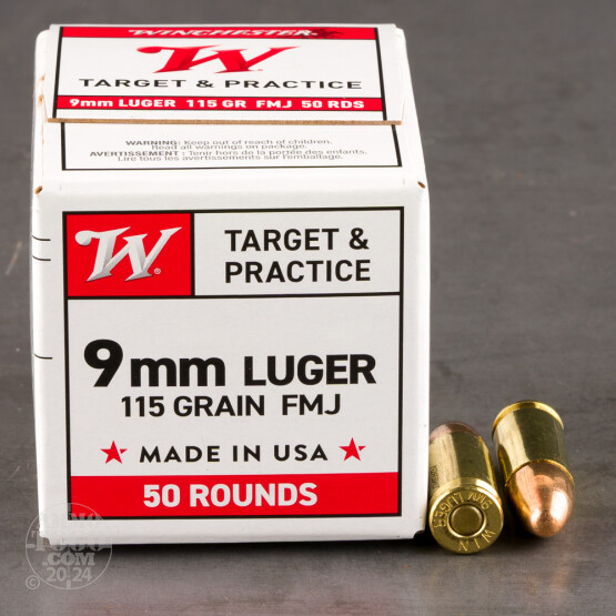1000rds – 9mm Winchester 115gr. FMJ Ammo