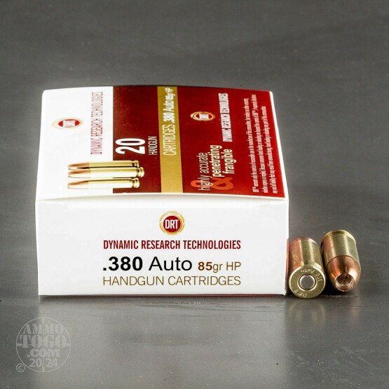 50rds - 380 Auto DRT 85gr. HP Lead Free Fragmenting Ammo