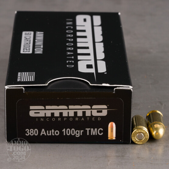 1000rds – 380 ACP Ammo Inc. 100gr. TMJ Ammo
