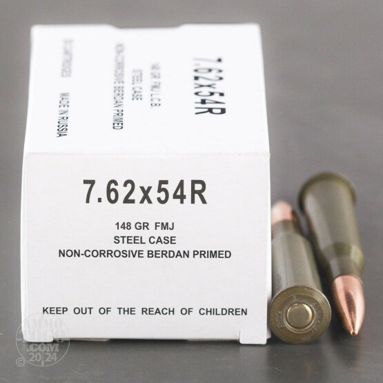Wolf 7.62x54r 148 Grain FMJ - 20 Rounds