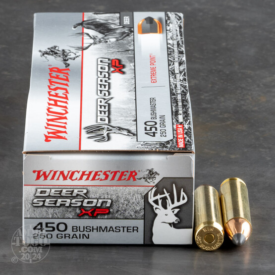 20rds – 450 Bushmaster Winchester Deer Season XP 250gr. Extreme Point Ammo