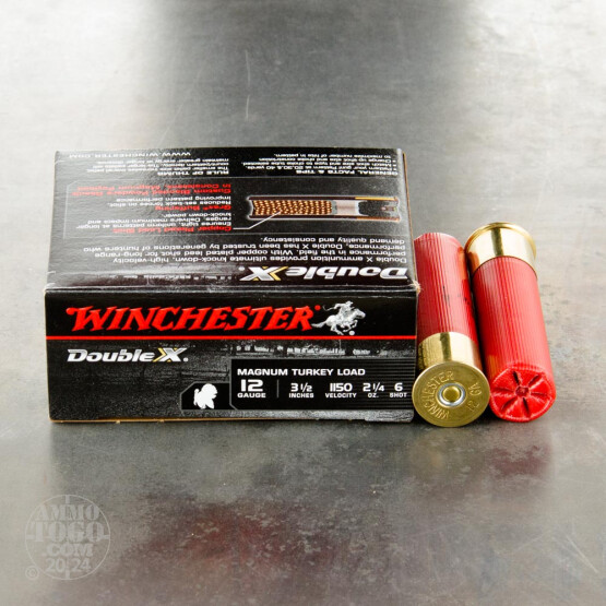 10rds - 12 Gauge Winchester Double X Turkey 3 1/2" 2 1/4 oz. #6 Shot Ammo