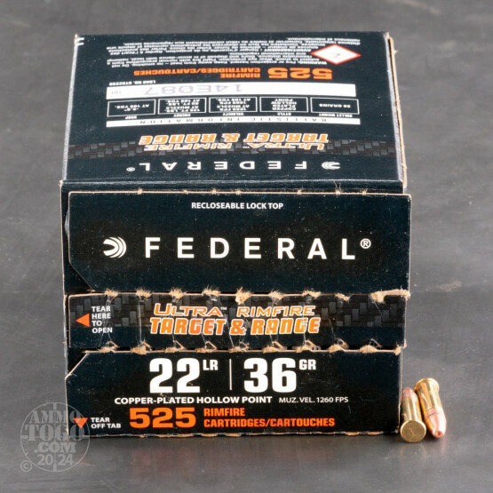 5250rds - 22LR Federal Ultra 36gr. CPHP Ammo