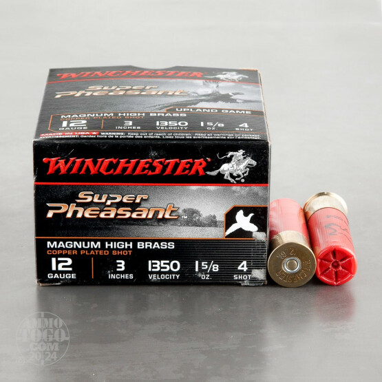 25rds - 12 Gauge Winchester Super-X Super Pheasant 3"  1 5/8oz.  #4 Load