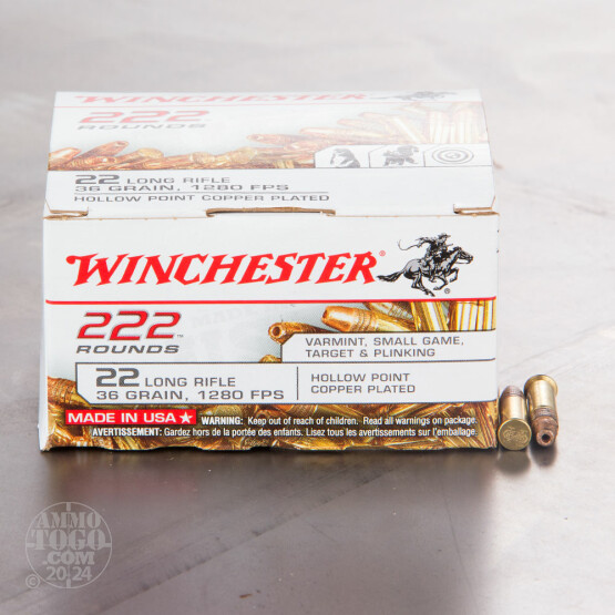 222rds – 22 LR Winchester 36gr. CPHP Ammo