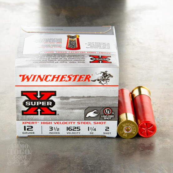 25rds - 12 Gauge Winchester Super-X High Velocity 3 1/2" 1 1/4 Ounce #2 Shot