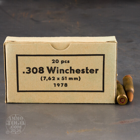 500rds – 308 Win Sellier & Bellot Military Surplus 70's Production 147gr. FMJ Ammo *Corrosive*