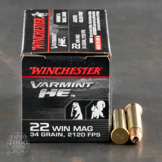 50rds - .22 Mag Winchester Supreme 34gr. Hollow Point Ammo