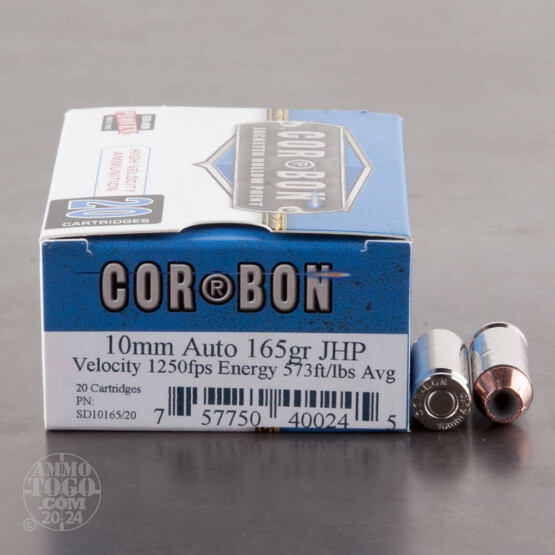 20rds - 10mm Corbon 165gr. HP Ammo