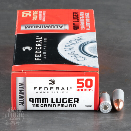 1000rds – 9mm Federal Champion 115gr. FMJ Ammo