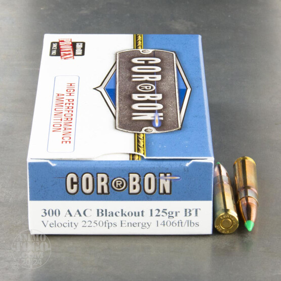 20rds - 300 AAC BLACKOUT Corbon 125gr. Polymer Tip Ammo