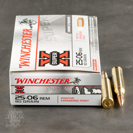 20rds - 25-06 Rem. Winchester 90gr Super-X Positive Expanding Ammo
