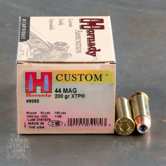 200rds - 44 Mag Hornady 200gr. XTP Hollow Point Ammo