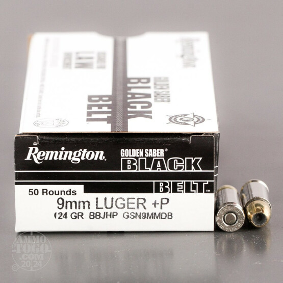 500rds – 9mm +P Remington Golden Saber Black Belt 124gr. JHP Ammo