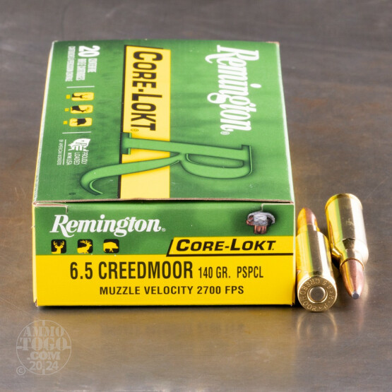 20rds - 6.5 Creedmoor Remington Core-Lokt 140gr. PSP Ammo