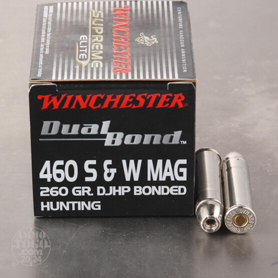 20rds - 460 S&W Mag Winchester Supreme Elite 260gr. Dual Bond HP Ammo