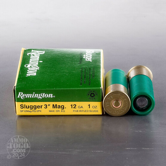 25rds - 12 Gauge Remington Slugger 3" Max Dram 1oz. Rifled Slug Ammo