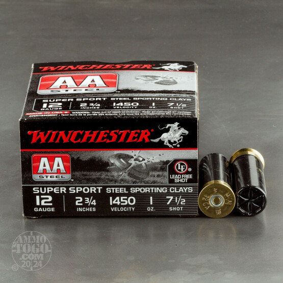 25rds - 12 Gauge Winchester AA Steel Sporting Clay 2-3/4" 1 oz. 7.5 Ammo