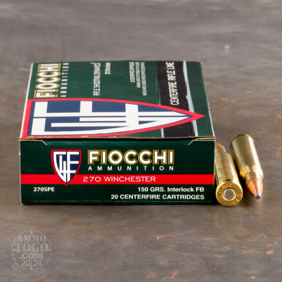 20rds - 270 Win Fiocchi 150gr PSP Ammo