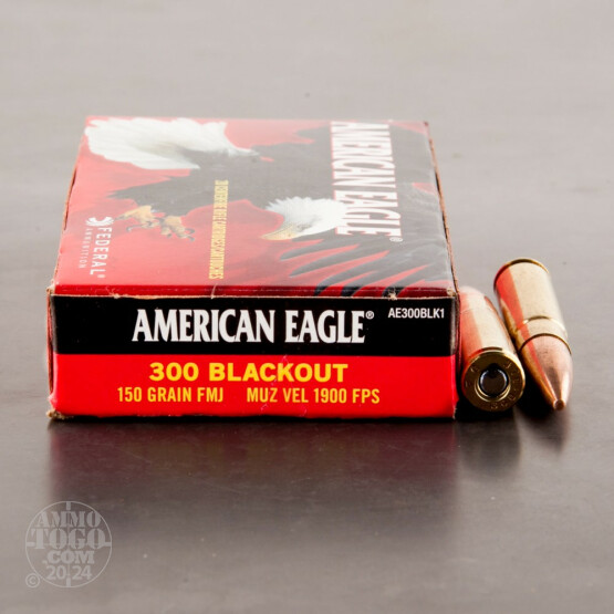 20rds - 300 AAC Blackout Federal American Eagle 150 Grain FMJ Ammo