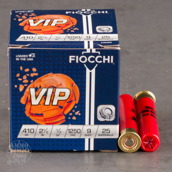 250rds – 410 Bore Fiocchi 2-1/2" 1/2oz. #9 Shot Ammo