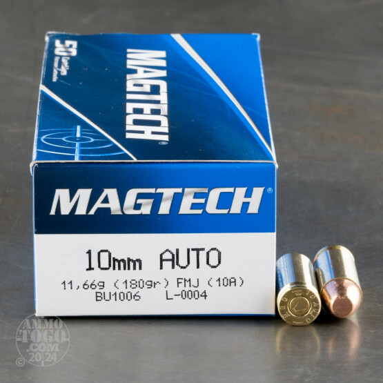 50rds – 10mm Magtech 180gr. FMJ Ammo