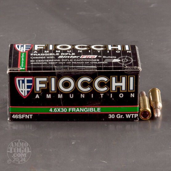 50rds - 4.6x30 HK Fiocchi 30gr. Frangible Ammo