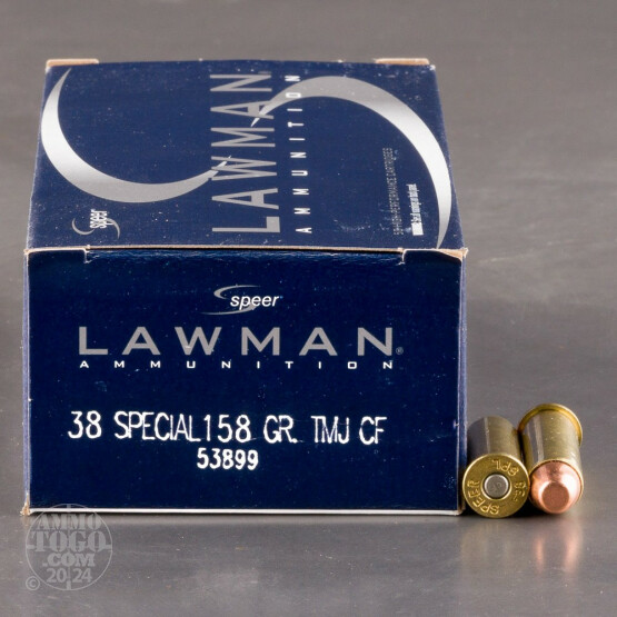 1000rds – 38 Special Speer Lawman 158gr. TMJ Ammo
