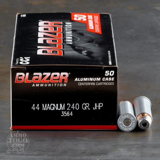 50rds – 44 Magn Blazer 240gr. JHP Ammo