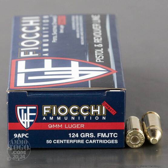1000rds – 9mm Fiocchi 124gr. FMJ Truncated Cone Ammo