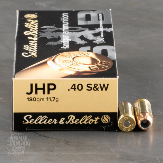 50rds – 40 S&W Sellier & Bellot 180gr. JHP Ammo